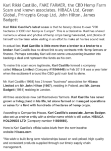 Karl Castillo London Scammer Owner Green Grey Hibaca